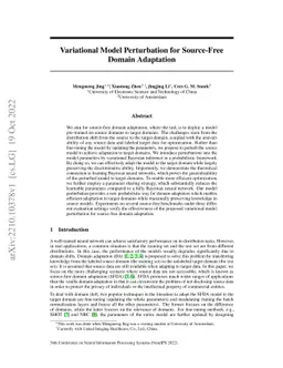 Variational Model Perturbation for Source-Free Domain Adaptation