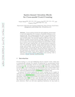 Spatio-channel Attention Blocks for Cross-modal Crowd Counting