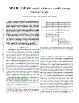 SR-LIO: LiDAR-Inertial Odometry with Sweep Reconstruction