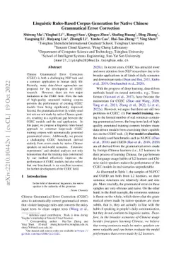 Linguistic Rules-Based Corpus Generation for Native Chinese Grammatical
  Error Correction