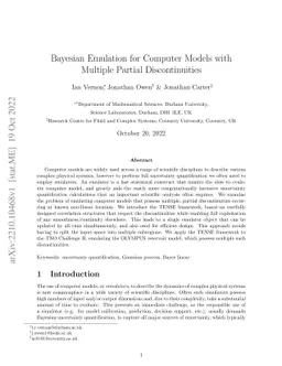 Bayesian Emulation for Computer Models with Multiple Partial
  Discontinuities