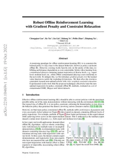 Robust Offline Reinforcement Learning with Gradient Penalty and
  Constraint Relaxation