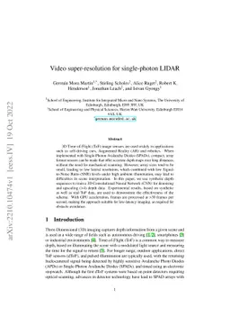 Video super-resolution for single-photon LIDAR