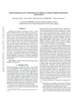 Deep-based quality assessment of medical images through domain
  adaptation