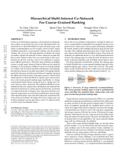 Hierarchical Multi-Interest Co-Network For Coarse-Grained Ranking