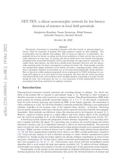 NET-TEN: a silicon neuromorphic network for low-latency detection of
  seizures in local field potentials