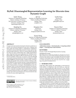 DyTed: Disentangled Representation Learning for Discrete-time Dynamic
  Graph