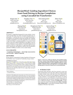 RecipeMind: Guiding Ingredient Choices from Food Pairing to Recipe
  Completion using Cascaded Set Transformer