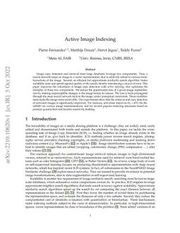 Active Image Indexing