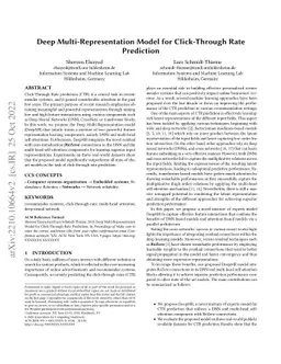 Deep Multi-Representation Model for Click-Through Rate Prediction
