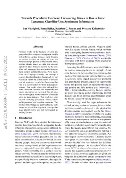 Towards Procedural Fairness: Uncovering Biases in How a Toxic Language
  Classifier Uses Sentiment Information
