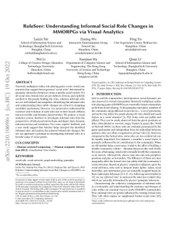 RoleSeer: Understanding Informal Social Role Changes in MMORPGs via
  Visual Analytics