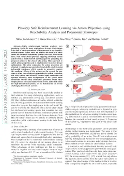 Provably Safe Reinforcement Learning via Action Projection using
  Reachability Analysis and Polynomial Zonotopes