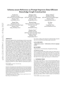 Schema-aware Reference as Prompt Improves Data-Efficient Knowledge Graph
  Construction