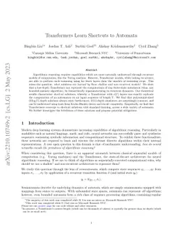 Transformers Learn Shortcuts to Automata