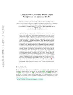 GraphCSPN: Geometry-Aware Depth Completion via Dynamic GCNs