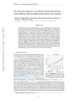 On the Feasibility of Cross-Task Transfer with Model-Based Reinforcement
  Learning