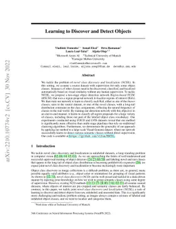 Learning to Discover and Detect Objects