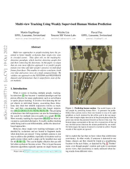 Multi-view Tracking Using Weakly Supervised Human Motion Prediction
