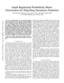 Graph Regularized Probabilistic Matrix Factorization for Drug-Drug
  Interactions Prediction