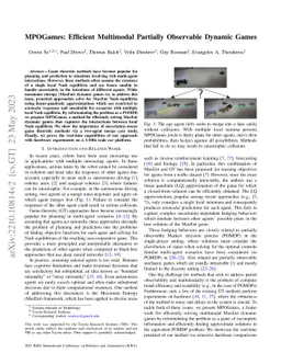 MPOGames: Efficient Multimodal Partially Observable Dynamic Games