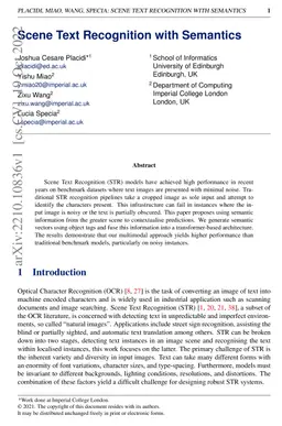 Scene Text Recognition with Semantics