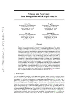 Cluster and Aggregate: Face Recognition with Large Probe Set