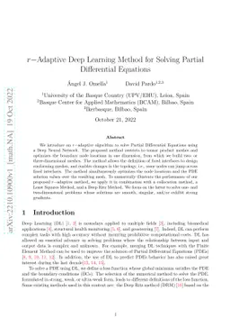 $r-$Adaptive Deep Learning Method for Solving Partial Differential
  Equations