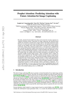 Prophet Attention: Predicting Attention with Future Attention for Image
  Captioning