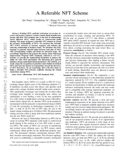 A Referable NFT Scheme