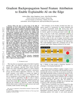 Gradient Backpropagation based Feature Attribution to Enable
  Explainable-AI on the Edge