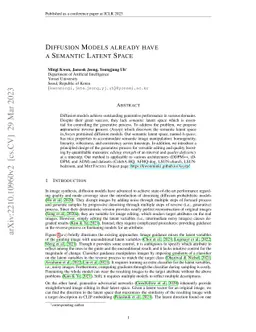 Diffusion Models already have a Semantic Latent Space