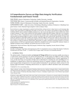 A Comprehensive Survey on Edge Data Integrity Verification: Fundamentals
  and Future Trends