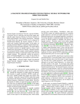 A Magnetic Framelet-Based Convolutional Neural Network for Directed
  Graphs