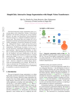 SimpleClick: Interactive Image Segmentation with Simple Vision
  Transformers