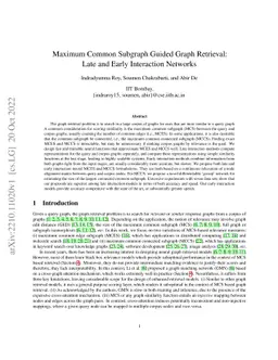 Maximum Common Subgraph Guided Graph Retrieval: Late and Early
  Interaction Networks