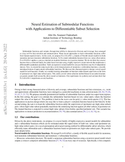 Neural Estimation of Submodular Functions with Applications to
  Differentiable Subset Selection