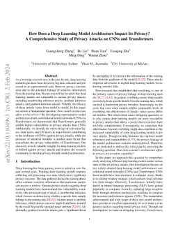 How Does a Deep Learning Model Architecture Impact Its Privacy? A
  Comprehensive Study of Privacy Attacks on CNNs and Transformers