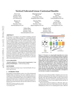 Vertical Federated Linear Contextual Bandits