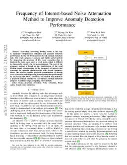 Frequency of Interest-based Noise Attenuation Method to Improve Anomaly
  Detection Performance