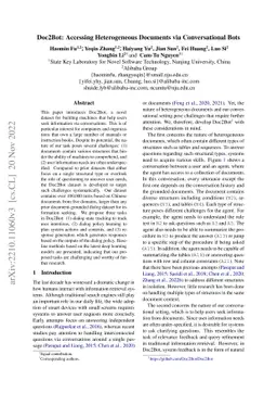 Doc2Bot: Accessing Heterogeneous Documents via Conversational Bots