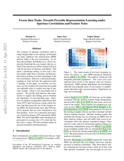 Freeze then Train: Towards Provable Representation Learning under Spurious Correlations and Feature Noise