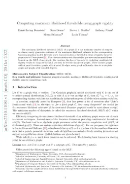 Computing maximum likelihood thresholds using graph rigidity