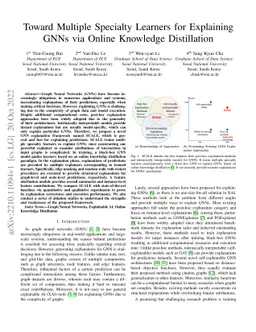 Toward Multiple Specialty Learners for Explaining GNNs via Online
  Knowledge Distillation