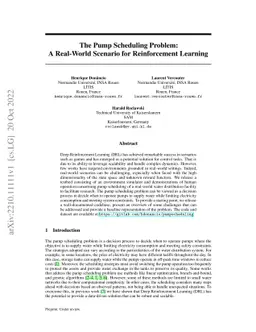 The Pump Scheduling Problem: A Real-World Scenario for Reinforcement Learning