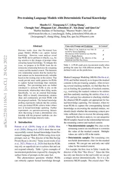 Pre-training Language Models with Deterministic Factual Knowledge