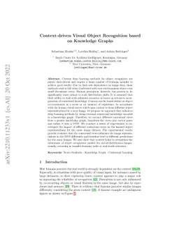 Context-driven Visual Object Recognition based on Knowledge Graphs