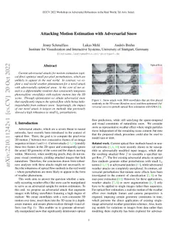 Attacking Motion Estimation with Adversarial Snow