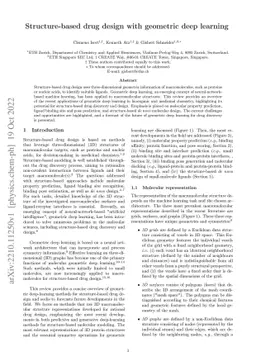 Structure-based drug design with geometric deep learning