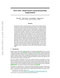 MoCoDA: Model-based Counterfactual Data Augmentation